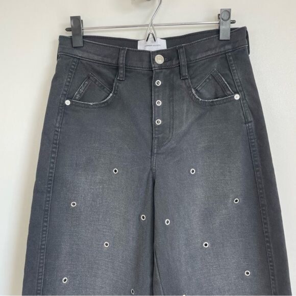 Current/Elliott Wide Leg Jean in Faded Black - 27 - Picture 3 of 8
